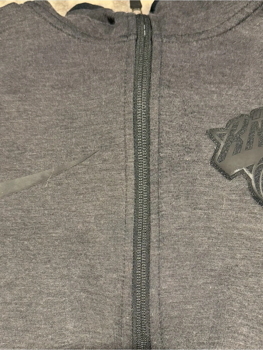NY Knicks Nike NBA Kids Charcoal Gray Full-Zip Hoodie